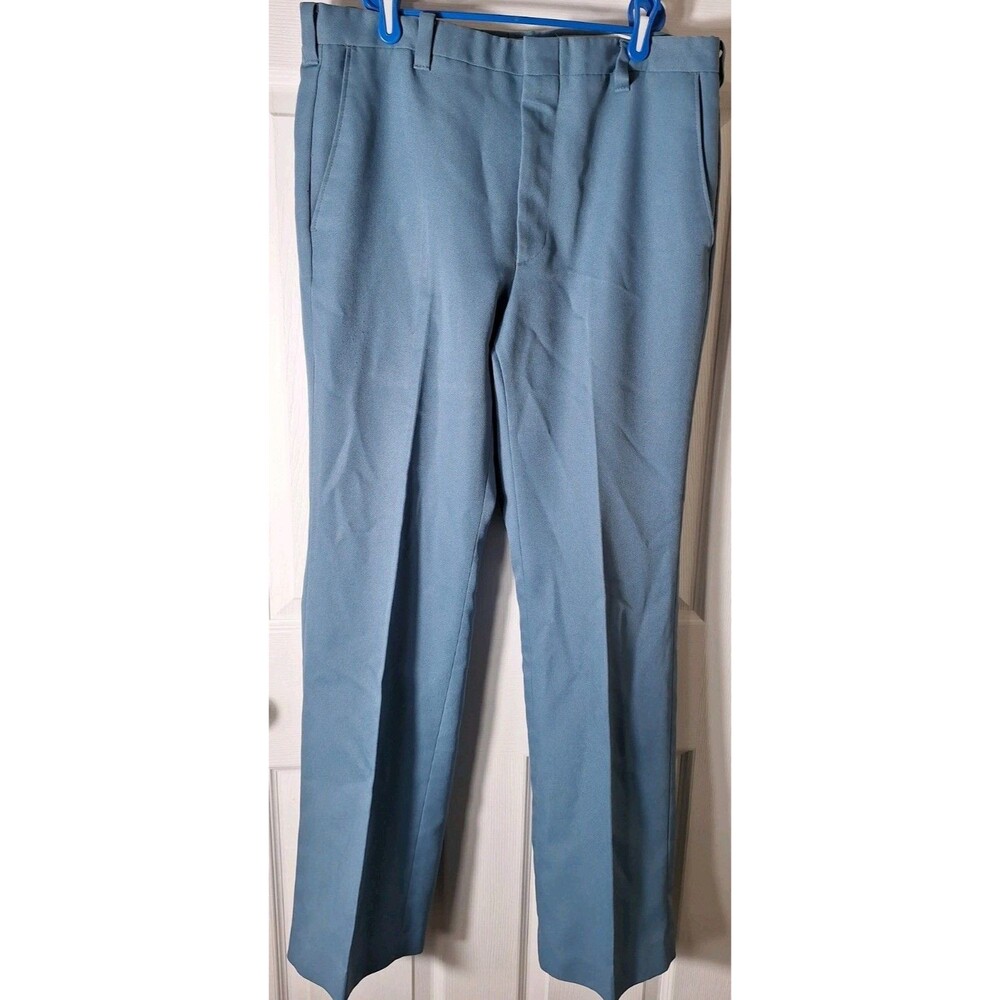 Vintage 70s Levi's Panatela Large 34x 32 Blue Cotton Blend Wide Flare Leg Pants